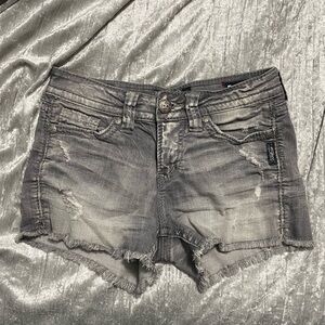 Silver Jeans grey jean shorts
